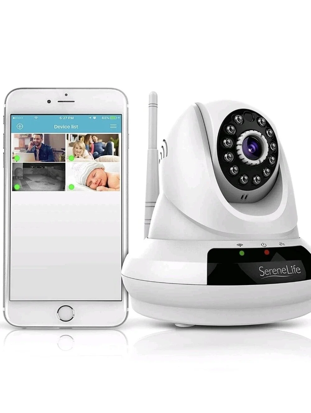 Serenelife Wireless IP Home Security Camera HD 720p Wifi Cloud Cam 2 way Audio